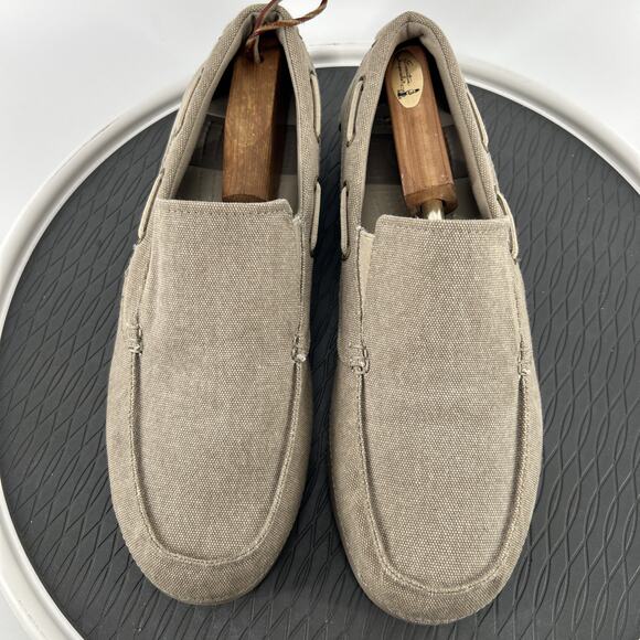 Men's Crocs Beach Line Canvas Slip On Boat Shoes Loafers Mens Size 13 Comfort - Picture 3 of 10